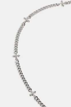 Polished Miami & Cross Chain - 3mm - White