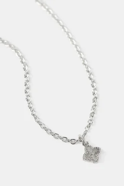 Polished Motif Pendant Necklace - 8mm