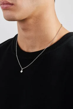 Polished Motif Pendant Necklace - 8mm