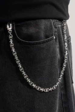 Polished Multi Cross Polished Jean Chain - 10mm - White