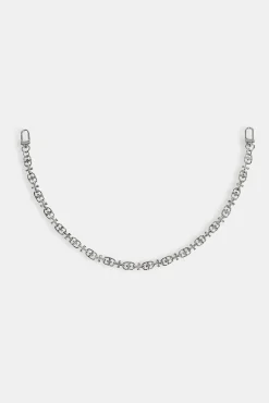 Polished Multi Cross Polished Jean Chain - 10mm - White