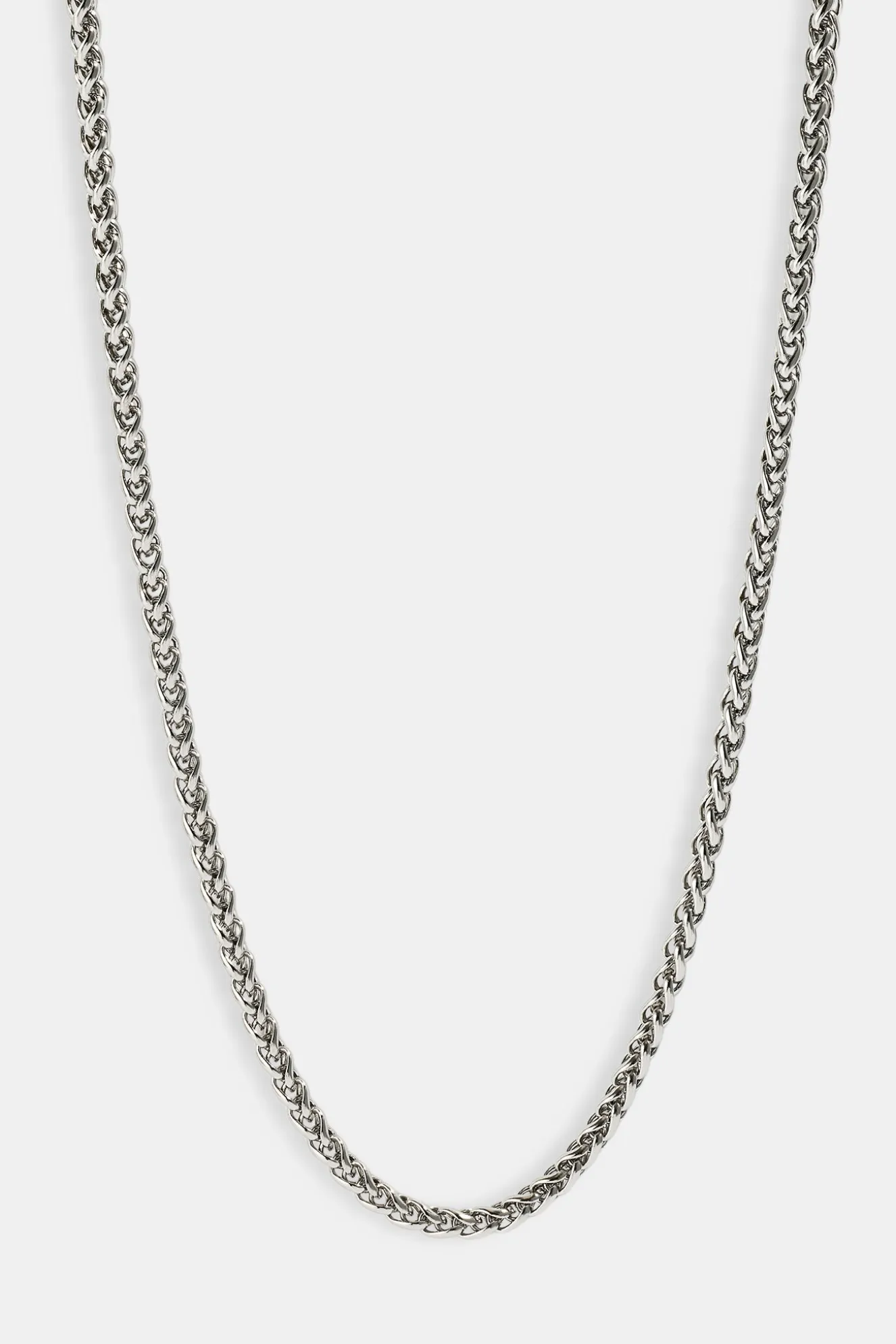 Polished Wheat Link Chain - 5mm - White