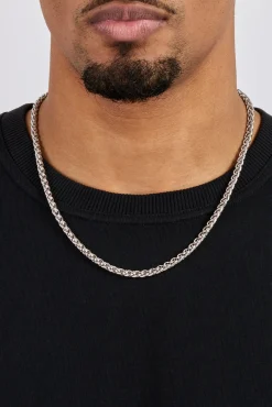 Polished Wheat Link Chain - 5mm - White