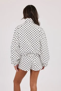 Polka Dot Jacket - White