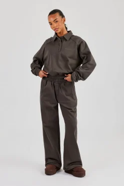 Polo Sweatshirt - Coffee