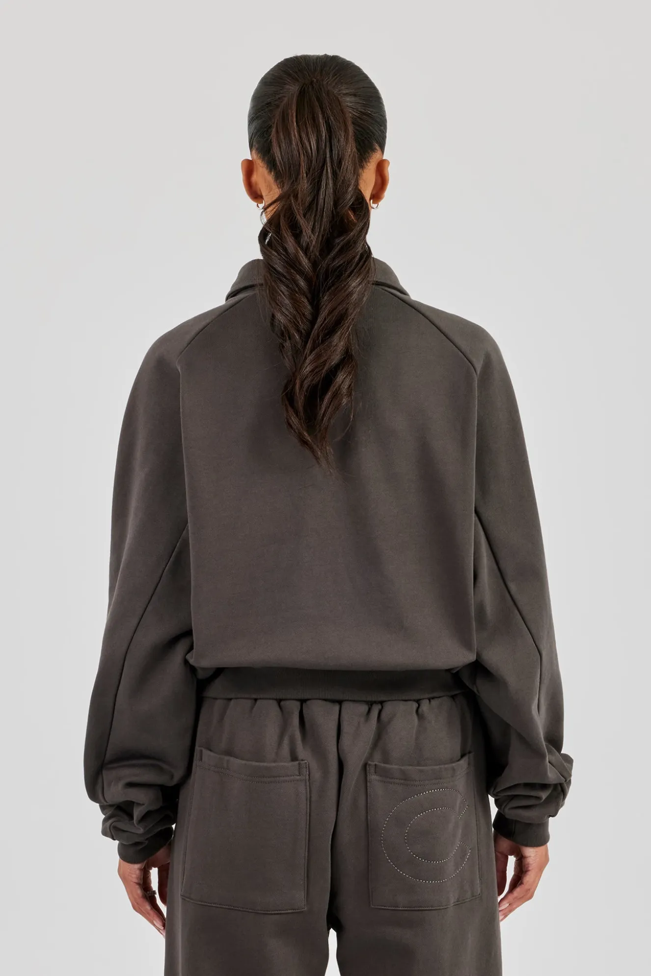 Polo Sweatshirt - Coffee