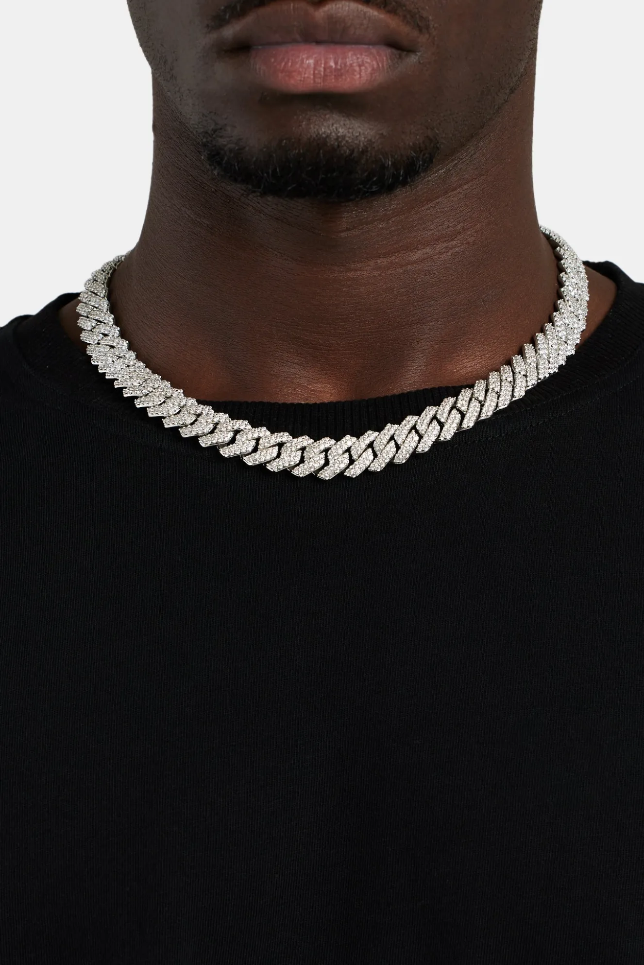 Prong Cuban Chain - 14mm - White