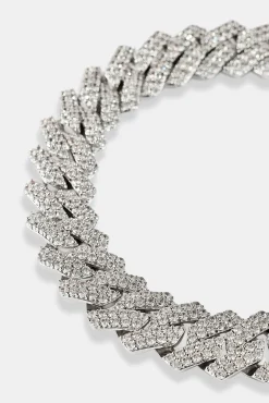 Prong Cuban Link Chain - 19mm - White