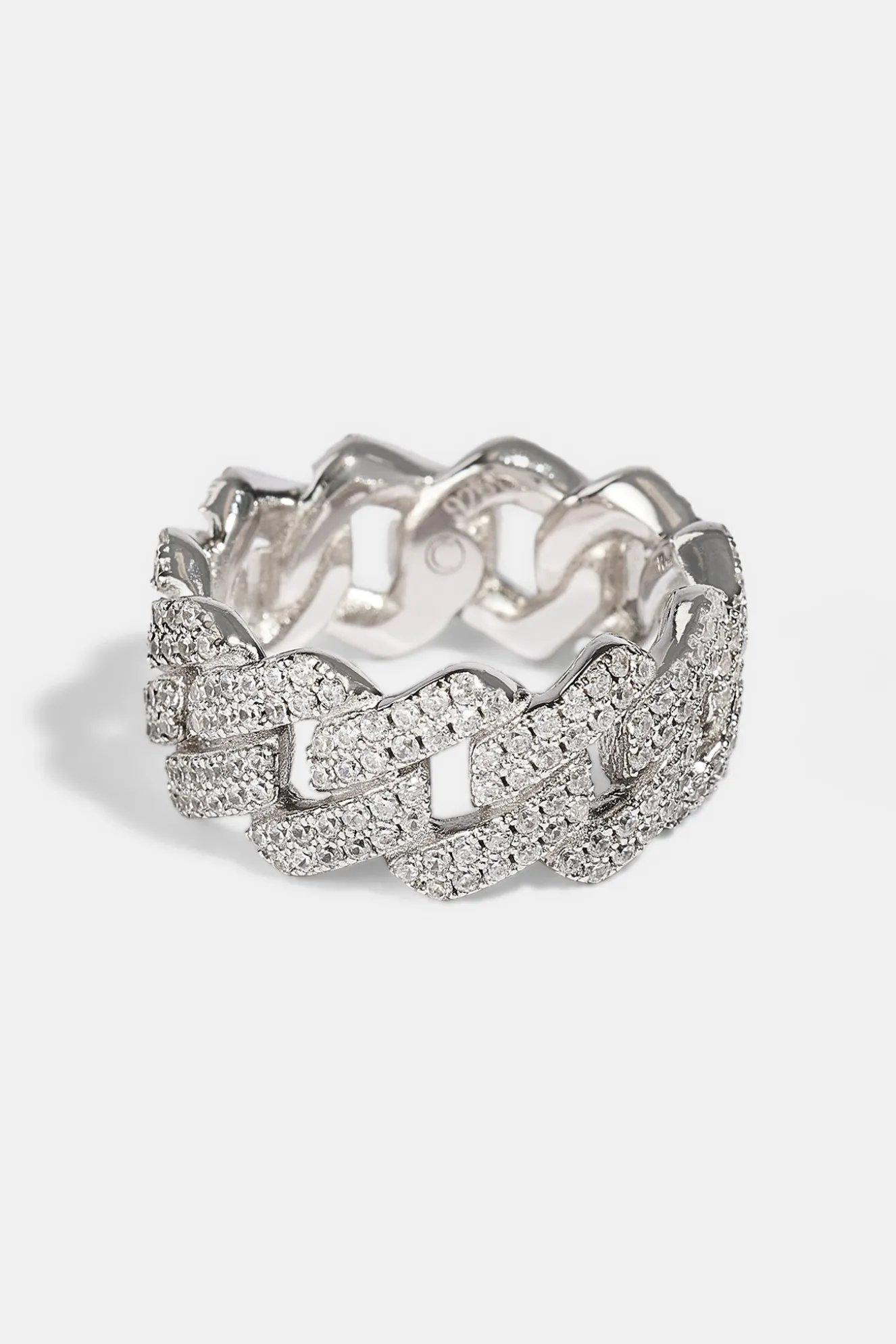 Prong Cuban Ring - 10mm - White