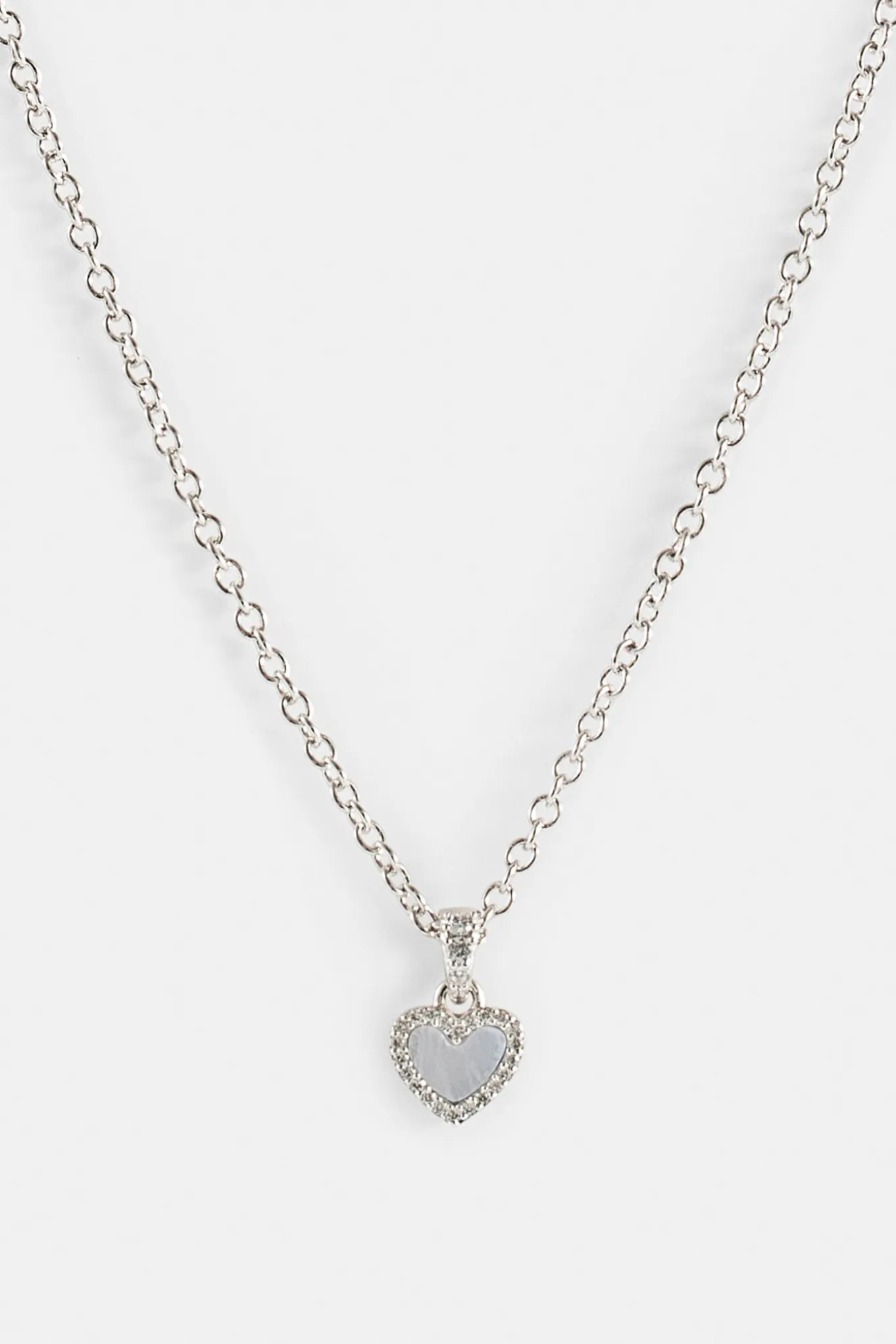Purple Agate Heart Necklace - 8mm