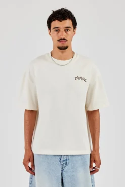 Regular Back Puff Print T-Shirt - Off White