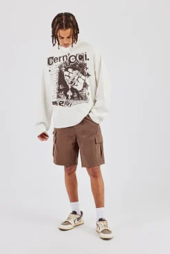 Relaxed Cargo Nylon Short - Brown