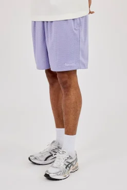 Relaxed Mesh Logo Short - Purple