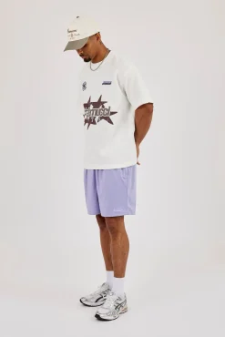 Relaxed Mesh Logo Short - Purple