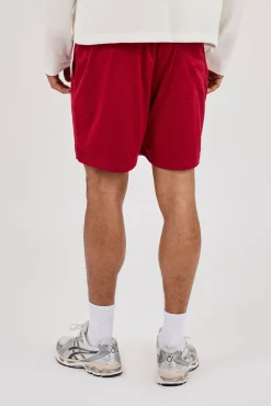 Relaxed Mesh Logo Short - Red