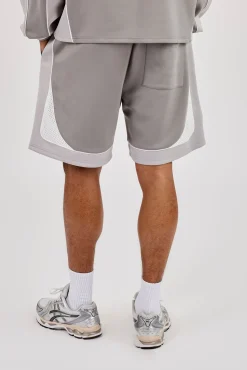 Relaxed Panelled Short - Light Grey