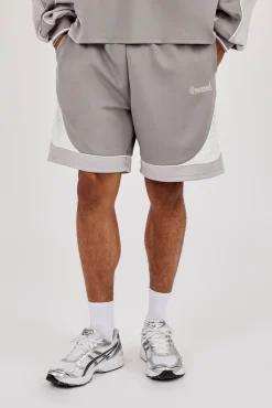 Relaxed Panelled Short - Light Grey
