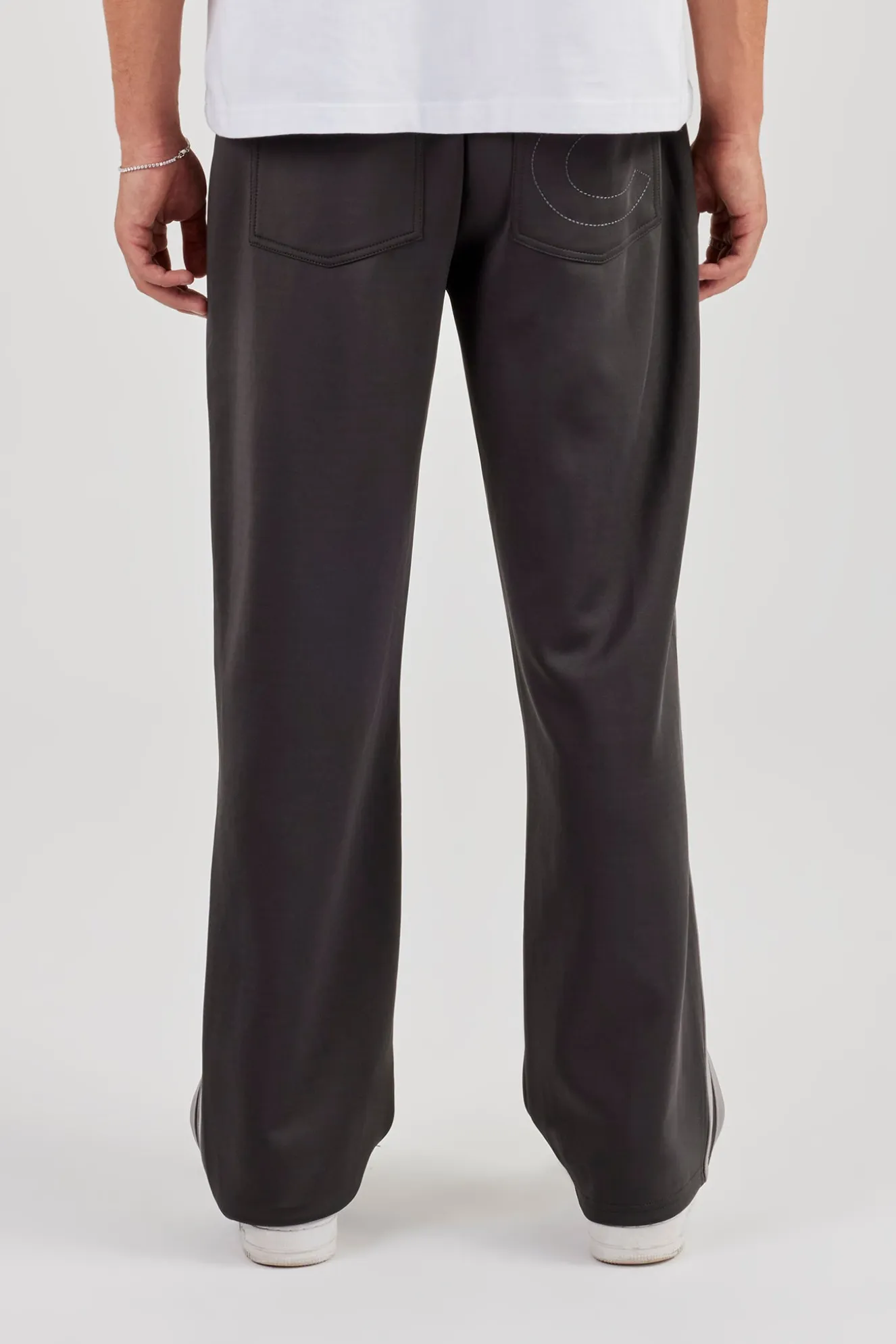 Relaxed Taping Track Pant - Charcoal