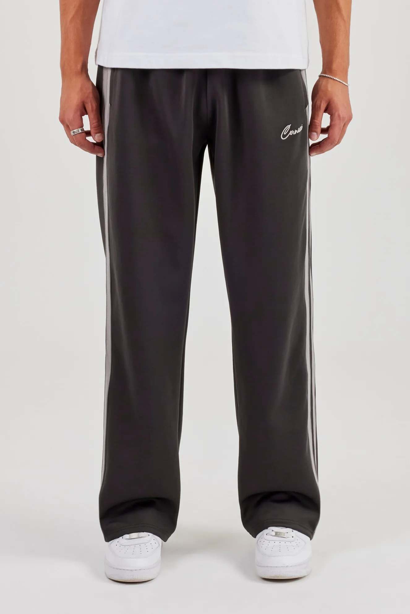 Relaxed Taping Track Pant - Charcoal