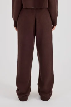 Rib Knit Jogger - Brown