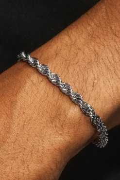 Rope Bracelet & Chain - 5mm - White