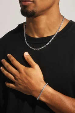 Rope Bracelet & Chain - 5mm - White