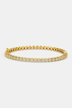 Round Cluster Bangle - 4mm - Gold