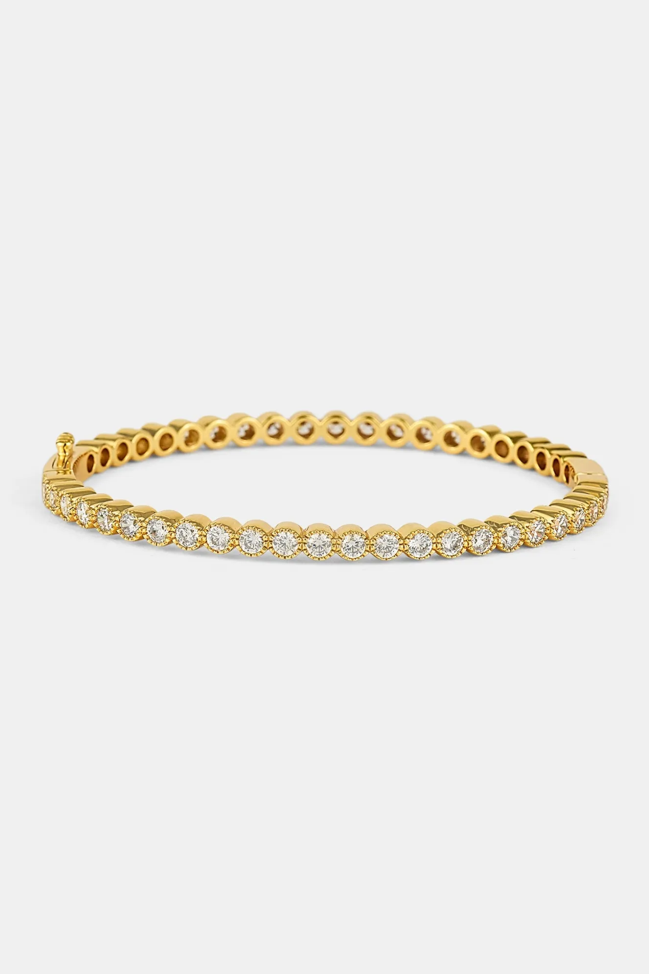 Round Cluster Bangle - 4mm - Gold