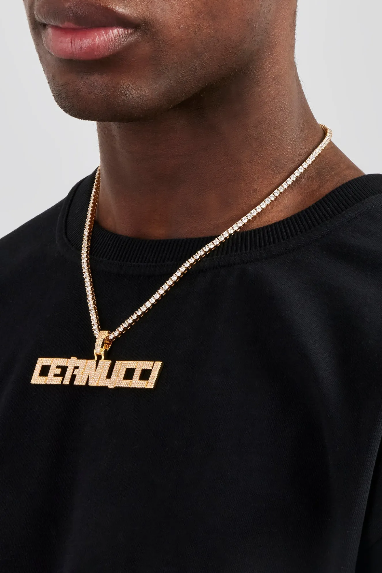 Samurai Font Pendant - 15mm - Gold