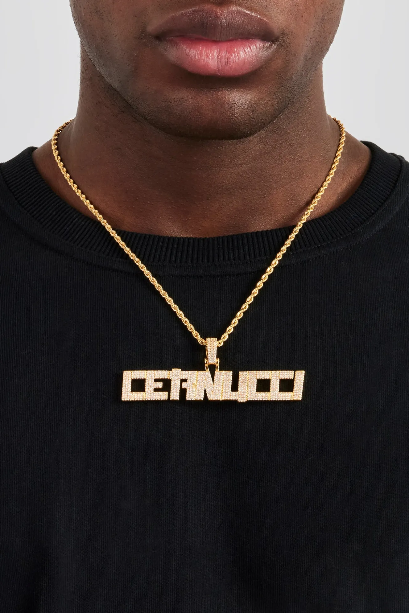 Samurai Font Pendant - 15mm - Gold