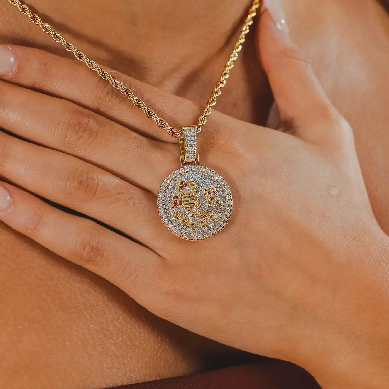 Scorpio Zodiac Pendant - Gold