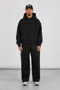 Scuba Boxy Hoodie & Baggy Fit Trouser - Black