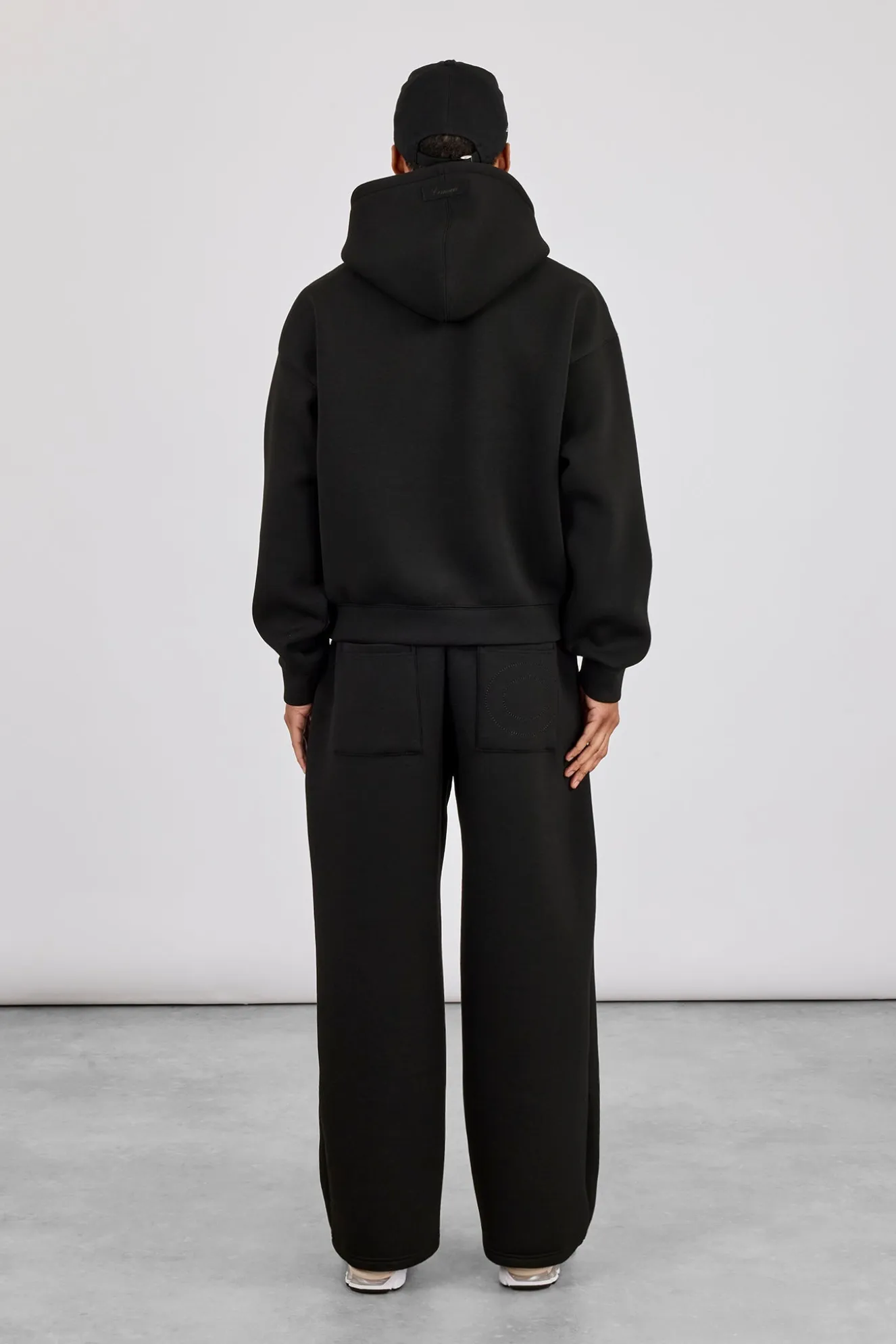 Scuba Boxy Hoodie & Baggy Fit Trouser - Black