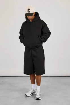 Scuba Boxy Hoodie & Jort - Black
