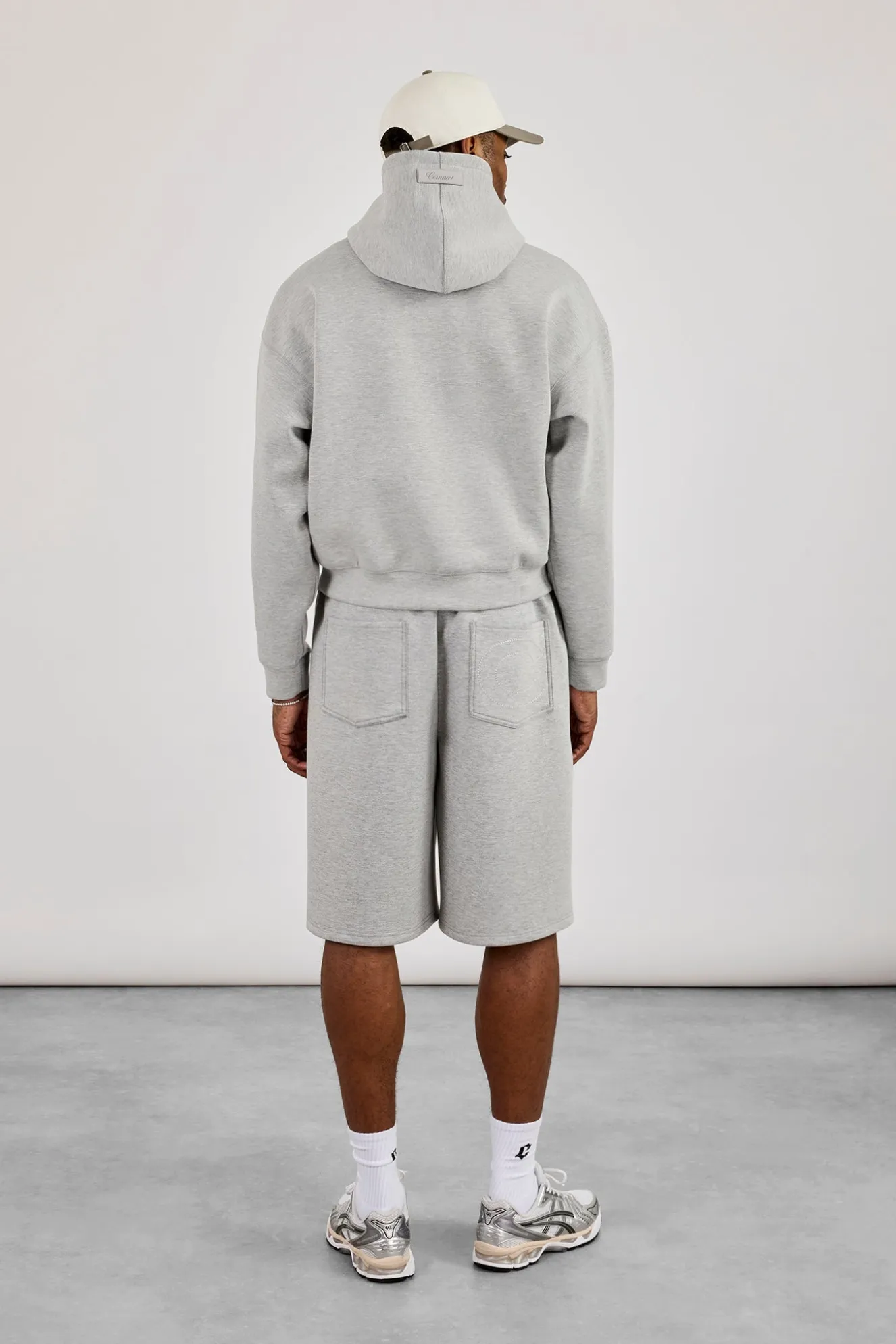 Scuba Boxy Hoodie & Jort - Grey