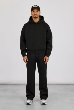 Scuba Boxy Hoodie & Relaxed Trouser - Black