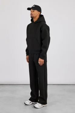 Scuba Boxy Hoodie & Relaxed Trouser - Black