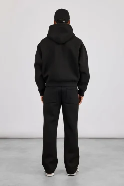 Scuba Boxy Hoodie & Relaxed Trouser - Black