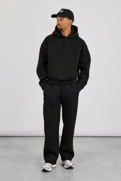 Scuba Boxy Hoodie & Relaxed Trouser - Black