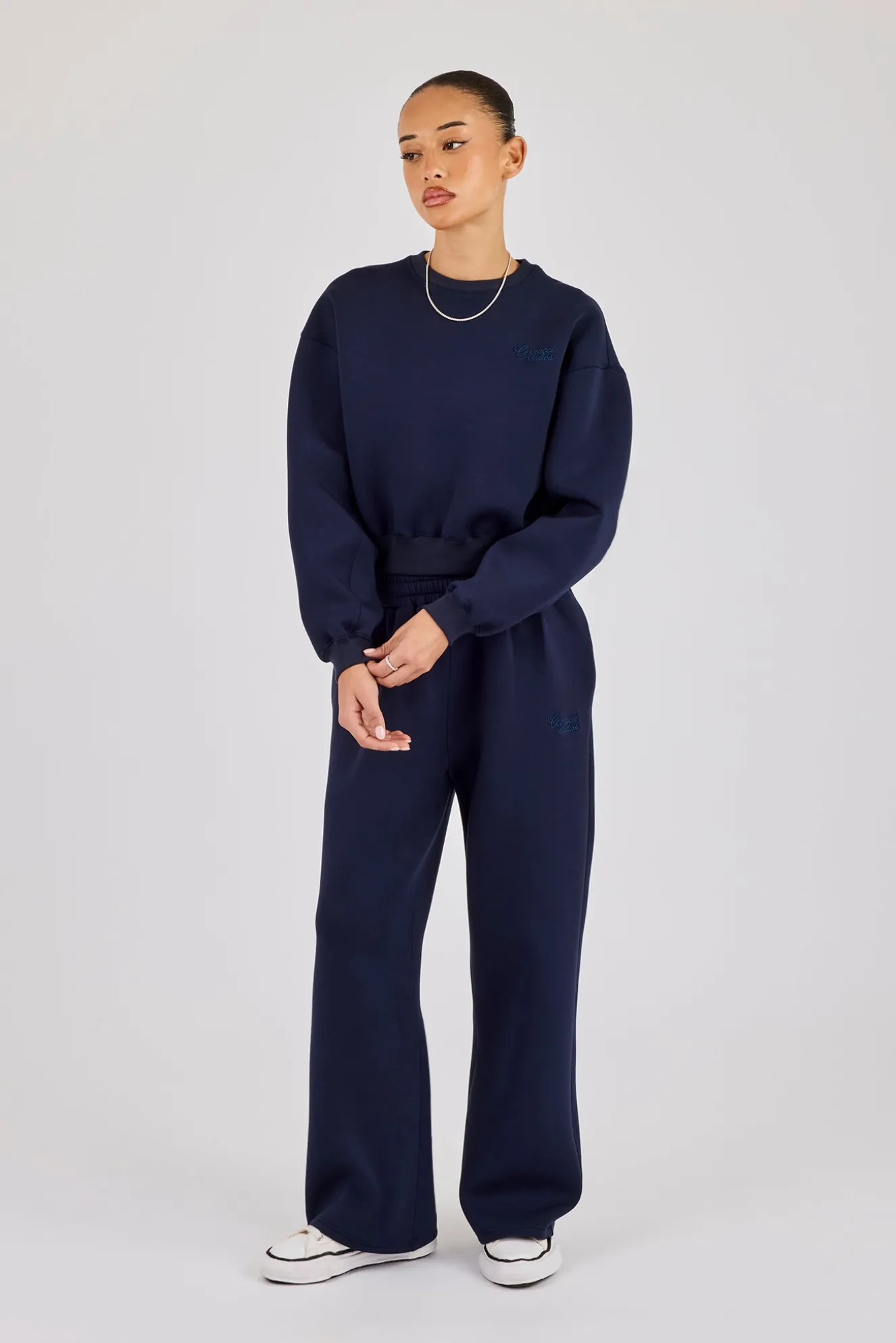Scuba Boxy Sweatshirt & Baggy Jogger - Navy