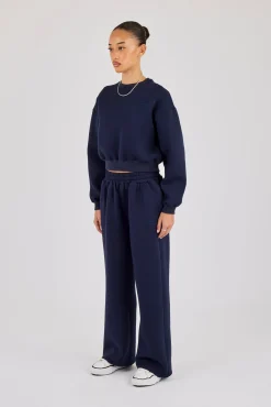 Scuba Boxy Sweatshirt & Baggy Jogger - Navy