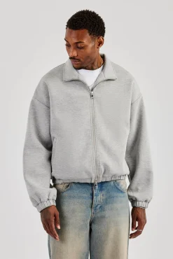 Scuba Funnel Neck Jacket - Grey
