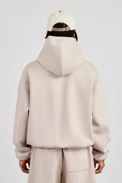 Scuba Half Zip Hoodie - Light Grey