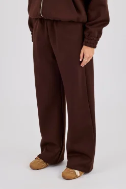 Scuba Wide Leg Jogger - Chocolate