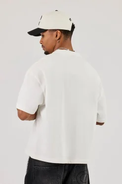 Short Sleeve Boxy Cernucci 2017 Graphic T-Shirt - Off White