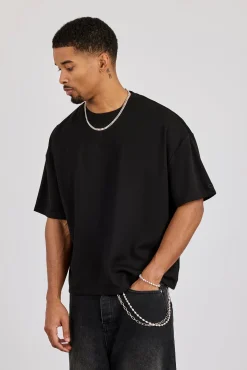 Soft Touch Boxy T-Shirt - Black