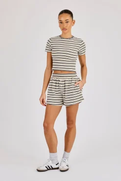 Soft Touch Double Stripe Short - Blue