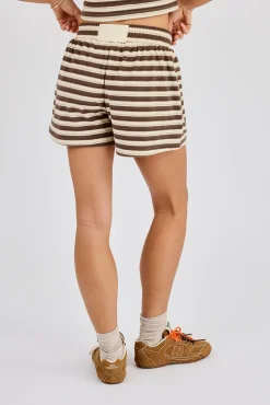 Soft Touch Double Stripe Short - Beige
