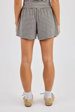 Soft Touch Double Stripe Short - Grey