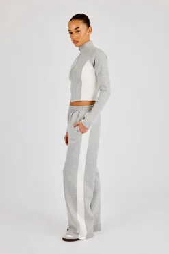 Soft Touch Panelled Jogger - Grey